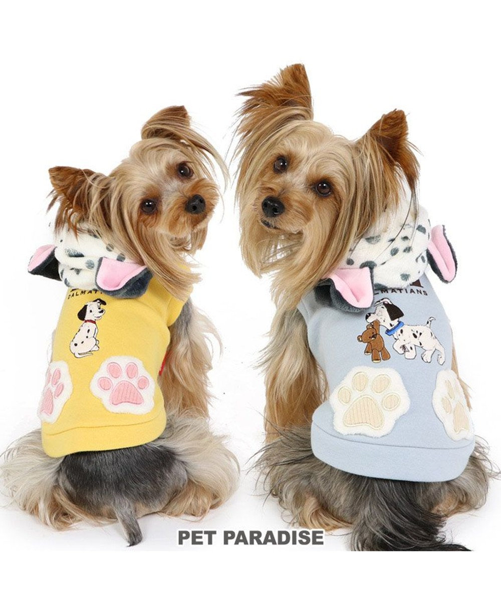 PET PARADISE 犬 服 秋冬 ディズニー 101匹わんちゃん パーカー 【小型犬】 イエロー グレー