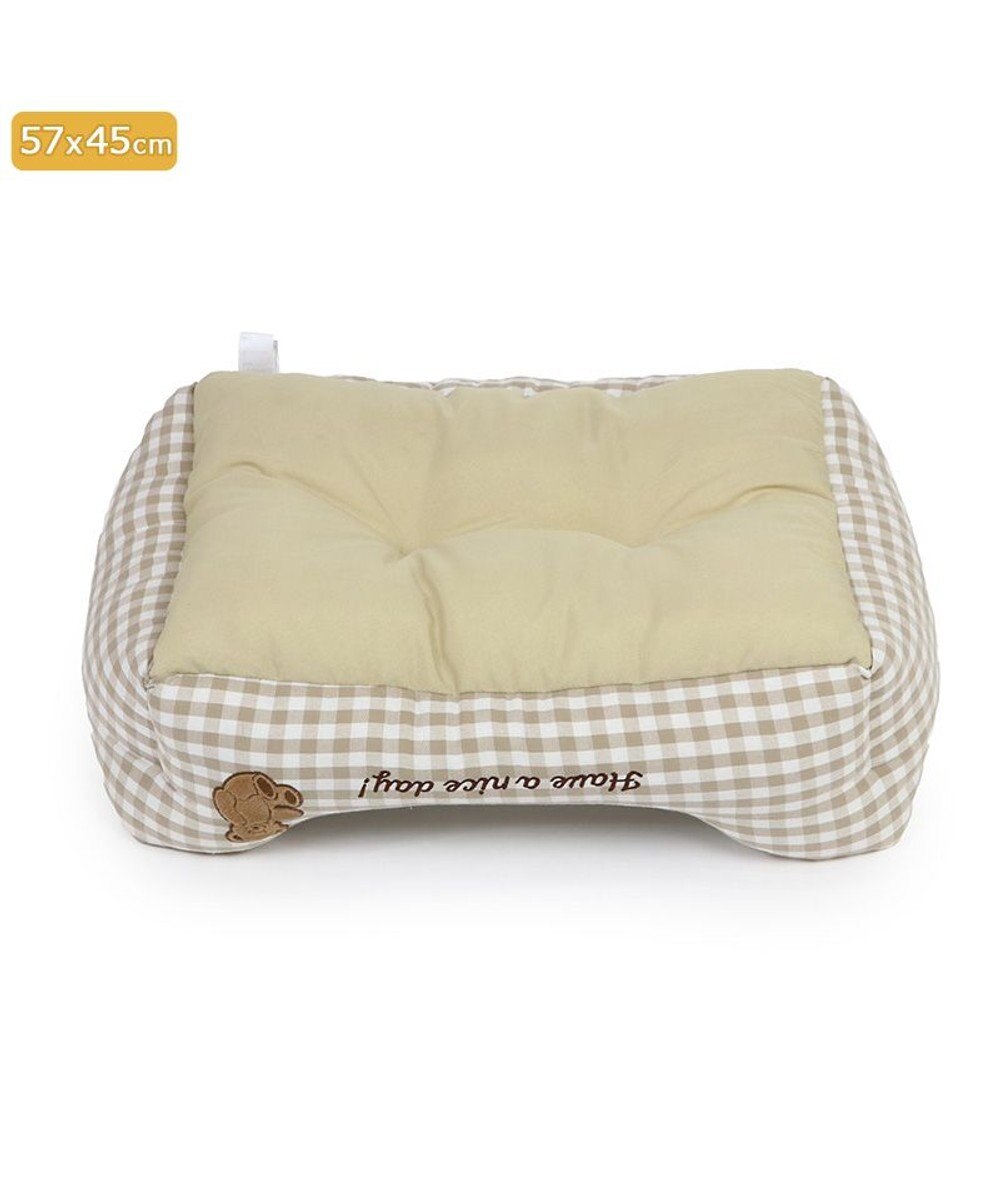 PET PARADISE ペットパラダイス  クール 四角カドラー 《くまチェック柄》 中型犬