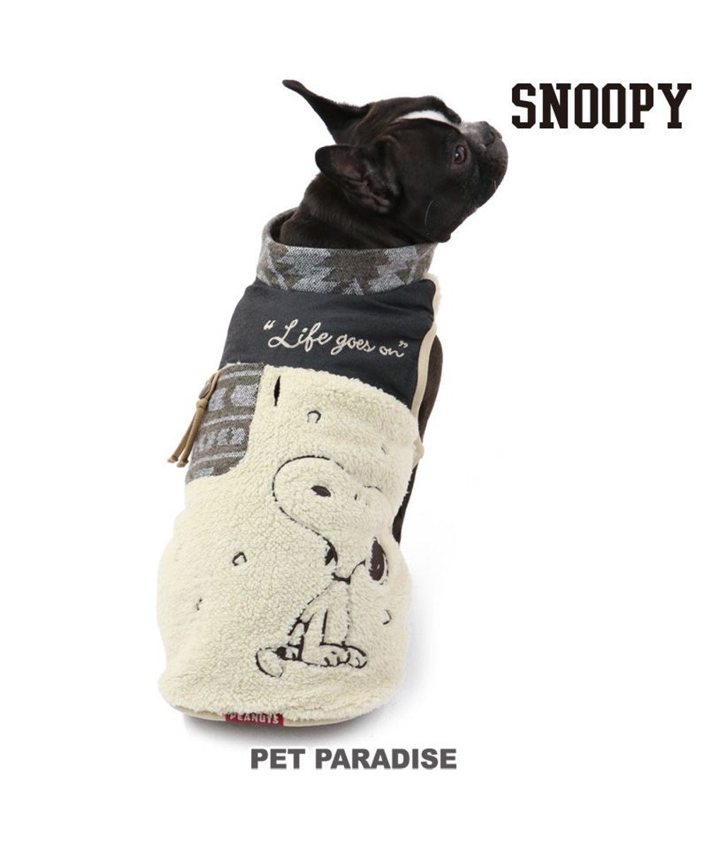 犬 服 秋服 スヌーピー ベスト 白 中 大型犬 オルテガ柄 ボア ペットウエア ペットウェア ドッグウエア ドッグウェア 中型犬 大型犬 Pet Paradise 通販 雑貨とペット用品の通販サイト マザーガーデン ペットパラダイス
