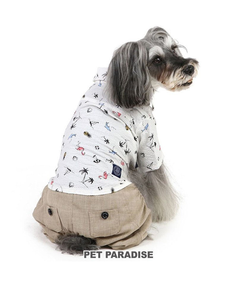 PET PARADISE J.PRESS リップル パンツつなぎ 小型犬 ホワイト
