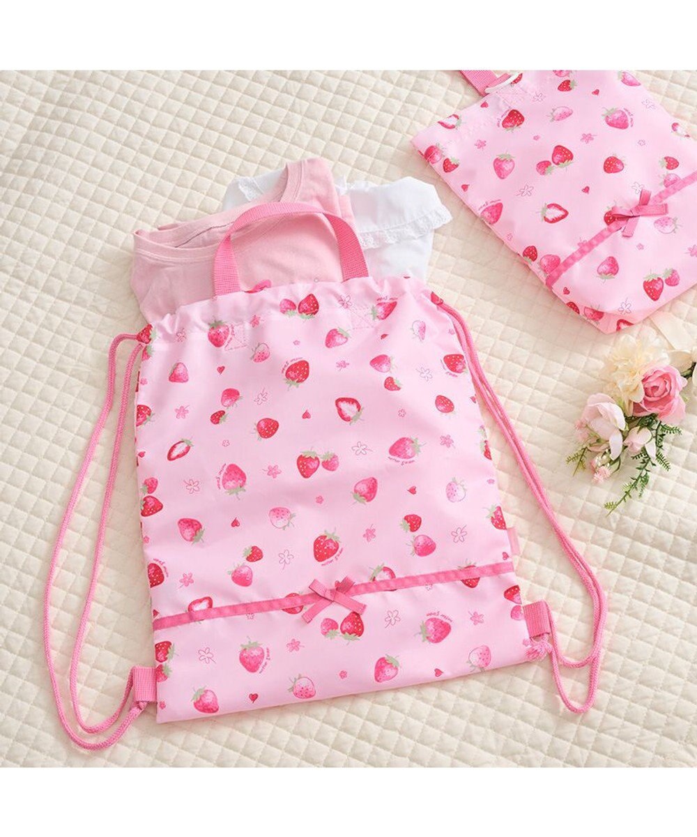 Mother garden マザーガーデン 野いちご 通園・通学バッグ 3点セット 《スケッチ柄》 