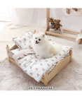 PET PARADISE ペットパラダイス ペット木製ベッド&くまちゃん柄布団