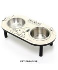 PET PARADISE スヌーピー モノトーン フードボウル スタンド