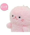 Mother garden しろたん ついてきちゃうマスコット  キーホルダー 12cm 《もふもふ ピンク》 単品