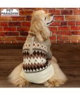 PET PARADISE ペットパラダイス ハーフジップアップ ニット 《モカ》 中型犬 大型犬