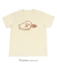 Mother garden 【ネット店限定】しろたん Tシャツ 半袖  《ここはヒザ?!柄》 オフホワイト色　S/M/L/XL レディース メンズ ユニセックス 男女兼用  コットン 綿  あざらし アザラシ かわいい キャラクター 半袖Ｔシャツ マザーガーデン  父の日ギフト