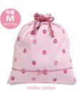 Mother garden マザーガーデン 野いちご 巾着 大《レトロストロベリー柄》