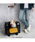 PET PARADISE キャリーバッグ キャスター付き 4輪 カート【小型犬】 ハード ブラック