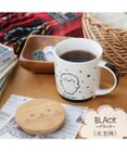 Mother garden しろたん フタ付き マグカップ 390mL 《ブラック・水玉柄》 単品