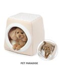 PET PARADISE 花柄 ２ｗａｙハウス カドラーベッド  (40×40cm)