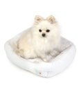 PET PARADISE 犬 ベッド キルト カドラーベッド (38×32cm) 《グレージュ/ ピンク/ ホワイト》