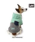 Lee バイカラー フード付きパーカー 《グリーン》 小型犬