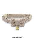 PET PARADISE 猫 首輪 コーデュロイ 【小】 【中】  ベージュ