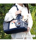 PET PARADISE リサとガスパール ギンガムキャリーバッグ  《紺》S 超小型犬 約1.5～4㎏