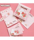 Mother garden マザーガーデン MOLANG モラン スクエアメモ & ミニレターセット いちご柄