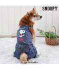 PET PARADISE 犬の服 犬 スヌーピー オーバーオール 【中型犬】 ヒッコリー