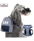 PET PARADISE Lee ヒッコリー ロゴ リュック付きハーネス Ｓ 小型犬