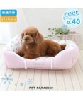 PET PARADISE ペットパラダイス クールカドラー 角型《いちご＆お花柄》 小型犬