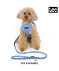 PET PARADISE 犬 ハーネス リード Lee ライトデニムハーネス＆リード 【Ｓ】
