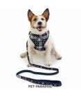 PET PARADISE J.PRESS ビエラチェック ハーネス リード【SS】小型犬