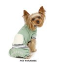 PET PARADISE ペットパラダイス 縞柄リブ   ロンパース《カーキ 》 小型犬