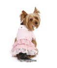 PET PARADISE ペットパラダイス 苺刺繍 ワンピース  スカラップカラー《ピンク》 小型犬