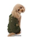 PET PARADISE ペットパラダイス オーバーオール ミリタリ カーキ 【小型犬】
