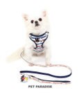 犬 ハーネス リード リサとガスパール  ハーネス＆リード 〔３Ｓ〕 ボーダー 小型犬 おさんぽ おでかけ お出掛け おしゃれ オシャレ かわいい