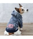 PET PARADISE J.PRESS デニム風 ロゴパーカー 小型犬