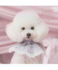 PET PARADISE cherircouture ビッグリボン スタイ 《グレー》 小型犬