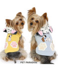 PET PARADISE 犬 服 秋冬 ディズニー 101匹わんちゃん パーカー 【小型犬】 イエロー グレー