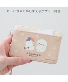 Mother garden しろたん リール付きパスケース 《with cats》 単品