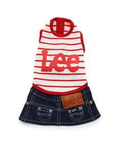 PET PARADISE 犬の服 犬 Lee スカート つなぎ 【小型犬】 リブ ボーダー