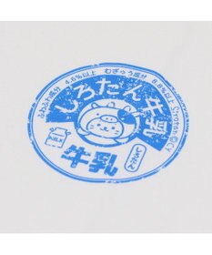 Mother garden しろたん Tシャツ 半袖  《牛乳柄》 白色　S/M/L/XL レディース メンズ ユニセックス 男女兼用  コットン あざらし かわいい キャラクター 半袖Ｔシャツ マザーガーデン ネットショップ限定商品 ギフト 父の日 父の日ギフト