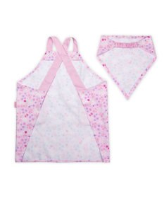 Mother garden マザーガーデン バッククロスエプロン 三角巾付き 100～120cm 《小花いちご柄》