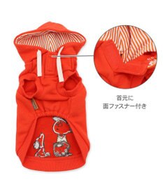 PET PARADISE スヌーピー 野球パーカー 《 ビンテージ 柄》 オレンジ 小型犬