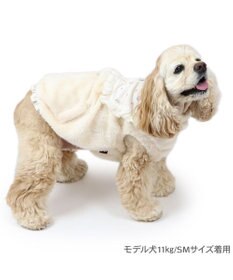 PET PARADISE ペットパラダイス ボア ジップベスト 《お花》 中型犬 大型犬