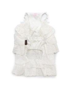 PET PARADISE 犬の服 犬 フリルワンピース白  【小型犬】