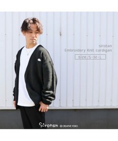 Mother garden しろたん 刺繍ニットカーディガン ユニセックス