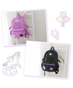 Mother garden マザーガーデン ユニコーン キッズ リュック パープル リフレクターキーホルダー付き