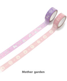 Mother garden マザーガーデン マスキングテープ 2個セット 15mm幅 《ユニコーン・ふわんこ柄》