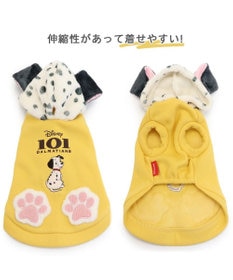 PET PARADISE 犬 服 秋冬 ディズニー 101匹わんちゃん パーカー 【小型犬】 イエロー グレー