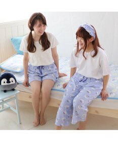 Mother garden マザーガーデン こぴよフレンズ こねむ パイル ステテコ レディース フリーサイズ ルームパンツ 部屋着 夏 夏物 フリーサイズ レディース 女性用 パイル生地 かわいい キャラクター