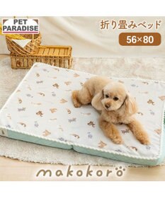 PET PARADISE ペットパラダイス makokoro シニアベッド 《犬柄》 Ｍ