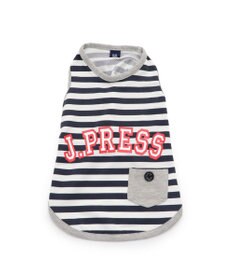 PET PARADISE 犬の服 春夏 ひんやり クール メッシュ 接触冷感 虫除け  J.PRESS カレッジ  Tシャツ 【小型犬】ネイビー オレンジ クールマックスエコメイド