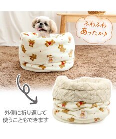 PET PARADISE ペットパラダイス くまちゃん 筒型寝袋 《ほっこりくま柄》 Ｍ