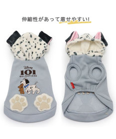 PET PARADISE 犬 服 秋冬 ディズニー 101匹わんちゃん パーカー 【小型犬】 イエロー グレー