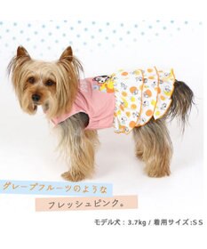 PET PARADISE 犬の服 春夏 ひんやり クール メッシュ 接触冷感 虫よけ スヌーピー フルーツ柄ワンピース 【小型犬】クールマックスエコメイド