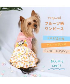 PET PARADISE 犬の服 春夏 ひんやり クール メッシュ 接触冷感 虫よけ スヌーピー フルーツ柄ワンピース 【小型犬】クールマックスエコメイド