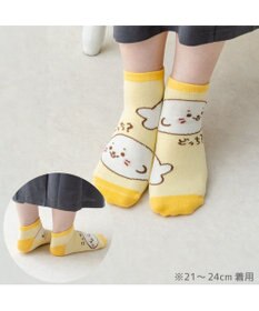 Mother garden しろたん 靴下 スニーカー丈 ショート丈 2足セット 21～24cm 《こっち？どっち？ ゆるゆる刺繍ホワイト》